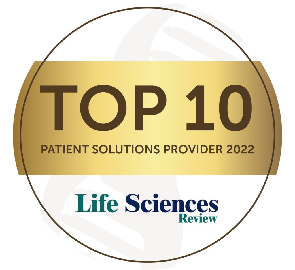 Top 10 Patient Solutions Provider 2022 Life Science Award Badge